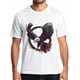 thumbnail image 1 of Camiseta de manga corta con águila patriótica en acuarela para hombre, cuello redondo, 1 of 8