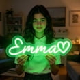 thumbnail image 3 of UPONRAY Single Line Custom Neon Signs with Heart, Usb Powered with Adjustable Brightness Wall Decor for Gifts, Cool White, 5 inch, 3 of 8