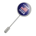 thumbnail image 2 of I Stand For The National Anthem American Flag USA Stick Pin Stickpin Hat Brooch, 2 of 5