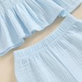 thumbnail image 6 of Infant Baby Toddler Girls Clothes Solid Color Sleeveless Camisole Linen Pants Set Baby Summer Outfits, 6 of 7
