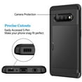 thumbnail image 2 of Allytech Case for Galaxy S10 Plus Case Hybrid Galaxy S10 Plus Wallet Case Dual Layer Protective Shell Hard PC Soft TPU Bumper Credit Cards Slot Cover for 2019 Samsung Galaxy S10 Plus 6.4"- Black, 2 of 7