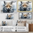 thumbnail image 4 of Designart "Blue And White Fox Portrait" Animals Fox Floater Framed Canvas Art Print, 4 of 5