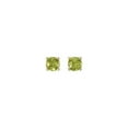 thumbnail image 2 of 14k Yellow Gold Natural Peridot Round 5mm Friction Back Polished Earring Stud Earring for Women, 2 of 2