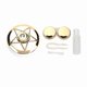 thumbnail image 3 of Portable Contact Lens Box with Mirror Pentagram Shape Lenses Container Case Gold, 3 of 4
