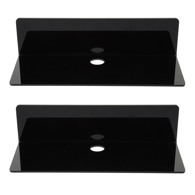 Estante de almacenamiento de acrílico para baño, 2 unidades, para colgar en la pared