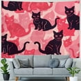 thumbnail image 4 of Orinice Cute Cat Tapestry Wall Hanging Unique Style Graphic Tapestries Home Decor for Living Room Bedroom Apartment Farmhouse Dorm 40x30inch, 4 of 6
