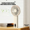 thumbnail image 5 of Mouliraty Portable Handheld Fan, Built-in 2000mAh Battery, 4 Adjustable Wind Speed, Real-time Power Display, USB Charging, Foldable Fan with Mobile Power Source, 5 of 8