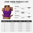 thumbnail image 5 of Uemuo Purple Pattern Women's Sports Bra - High Impact Support, Breathable, and Comfortable Athletic Bra for Running, Yoga, and Workouts, 5 of 9