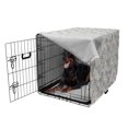 thumbnail image 5 of Floral Dog Crate Cover, Daisies View with Leaves in Greyscale Chamomiles Design, Easy to Use Pet Kennel Cover Small Dogs Puppies Kittens, 7 Sizes, Pale Grey Yellow, by Ambesonne, 5 of 6