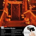 thumbnail image 2 of 165FT 500 LED String Lights, Orange Fairy Lights Plug in, 16 Modes Transparent Orange Wire, 3m Power Cord, 29V Low Voltage for Indoor Outdoor Christmas Wedding Decoration, 2 of 6