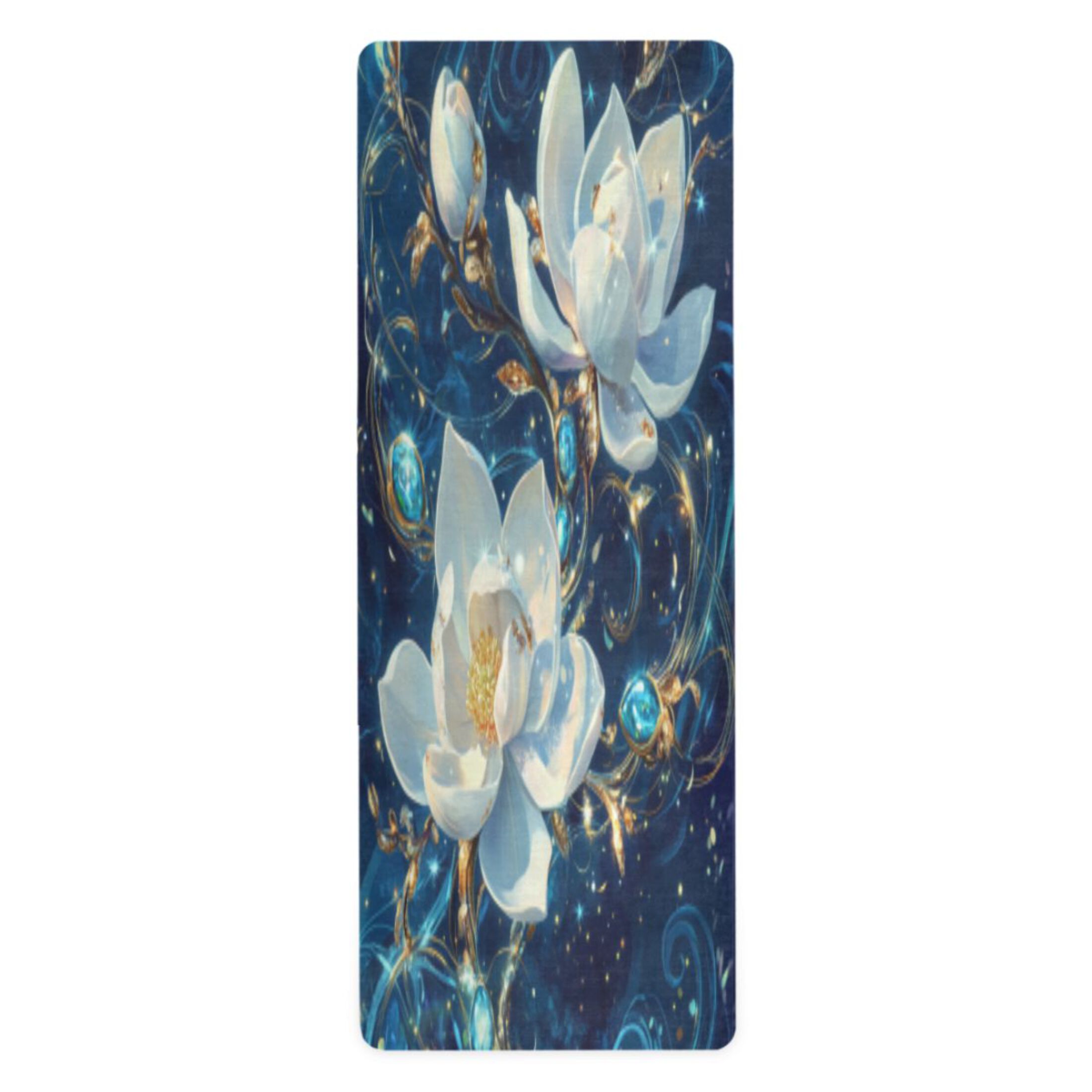 BZSMCE Yoga Mat Women Fitness Mat Mystic Lotus in The Night Pattern