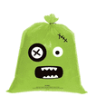 thumbnail image 3 of 2 PCS Halloween Spooky Decor Face Leaf Bags,Pumpkin Face Plastic Storage Bags, Seasonal Yard Leaf Storage and Party Gift Bag Set,Green, 3 of 4