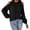 a-Black6620, variant on Womens T Shirt Solid Color Cold Shoulder Blouse With Ruffled Neckline Long Puff Sleeve Relaxed Fit Casual Top For Daily Weekend Wear Versatile Top