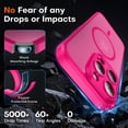 thumbnail image 4 of Funda de teléfono TOCOL Magnetic para iPhone 15 Pro Max, color rosa intenso, 4 of 6