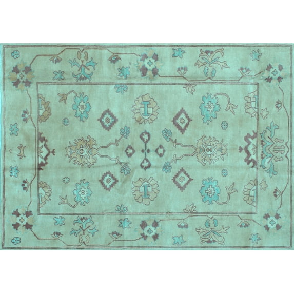 Ahgly Company Indoor Rectangle Persian Light Blue Traditional Area Rugs, 3' x 5'