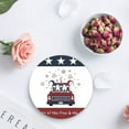 thumbnail image 4 of FMSHPON Independence Day Gnomes Country of the Free and Brave Set of 6 Round Coaster for Drinks, Absorbent Ceramic Stone Coasters Cup Mat with Cork Base for Home Kitchen Room Coffee Table Bar Decor, 4 of 6