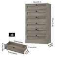 thumbnail image 2 of Homfa 6 Drawer Vertical Dresser for Bedroom, Modern Chest of Drawers Wood Storage Cabinet for Living Room, Gray, 2 of 7
