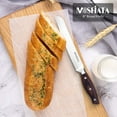 thumbnail image 3 of MOSFiATA Bread Knife 8 In Serrated Knife, 5Cr15Mov High Carbon Stainless Steel Bread Cutter with Ergonomic Pakkawood Handle, Full Tang Bread Slicer with Sheath, Ideal for Cake, Bagel, Sandwich, 3 of 6