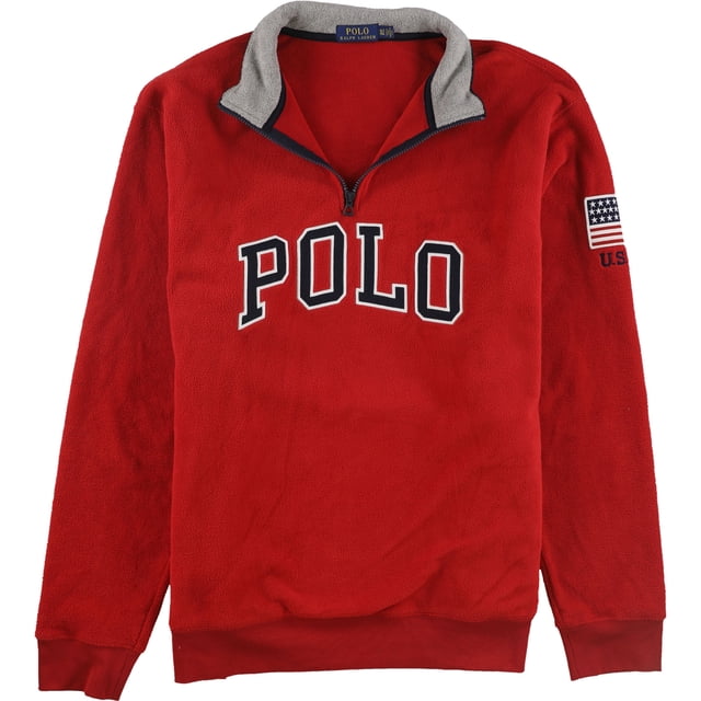 Ralph Lauren - Sudadera de forro polar para hombre, color rojo, 3X grande