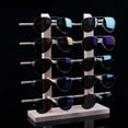 thumbnail image 2 of Esquirla Wood Sunglasses Eyeglass Rack Display Stand Holder Double Lines for 10 Pairs, 2 of 8