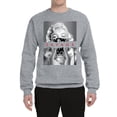 thumbnail image 2 of Wild Bobby, Marilyn Savage Bandana, Streetwear, Unisex Crewneck Graphic Sweatshirt, Heather Grey, Large, 2 of 4
