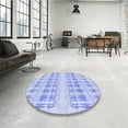 thumbnail image 4 of Ahgly Company Machine Washable Indoor Rectangle Transitional Sky Blue Area Rugs, 2' x 4', 4 of 7