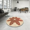 thumbnail image 3 of Ahgly Company Indoor Square Patterned Grapefruit Red Area Rugs, 5' Square, 3 of 6