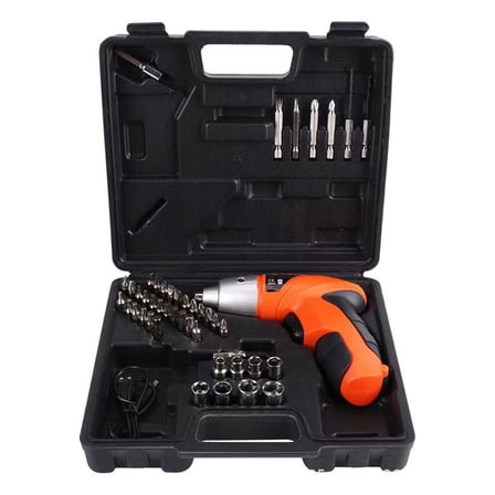 45Pcs 4.8V Electric Screwdriver Set USB Cable Rechargeable Lithium Combination Hand Drill Tool