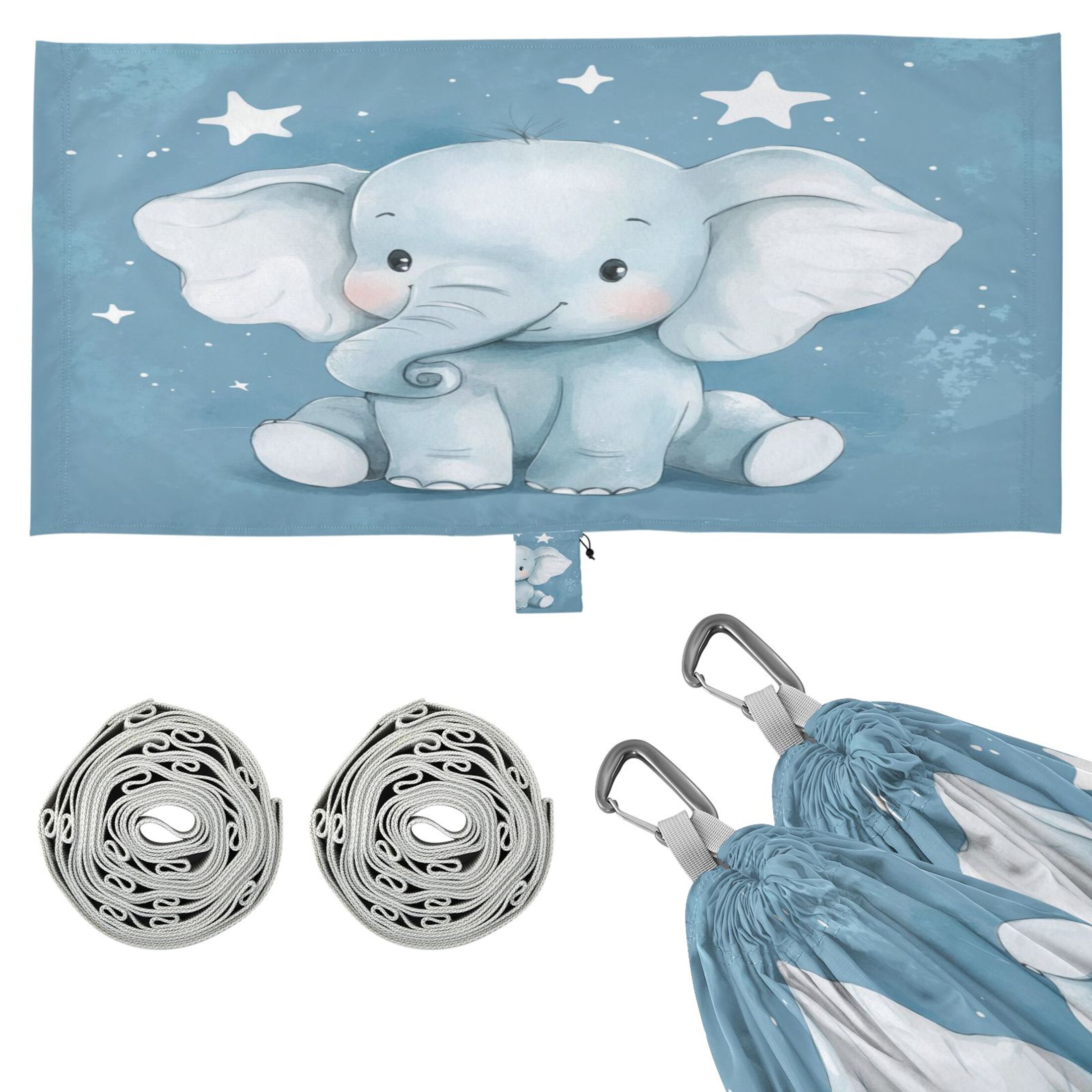 Hammock Camping Hammock Nylon Portable Hammock Travel Camping Hammock Cute Little Blue Elephant