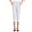 *1-White, variant on VBVC Women's Pull-On Button Details Ankle Pants , High Waisted Work Leggings For Women,Ladies' Stretch Casual Pants with Pockets,Beige,XL-5XL