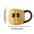 thumbnail image 3 of 15 oz Halloween Pumpkin Ghost Ceramic Coffee Mug Cute Ghost Pattern Shaped Novelty Drinking Cup with Handle for Women Men Gifts Halloween Party Decoration, 3 of 6