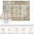 thumbnail image 6 of Cydiria Vintage Boho Traditional Oriental Faux Wool Area Rug,6' x 9', Beige, 6 of 7