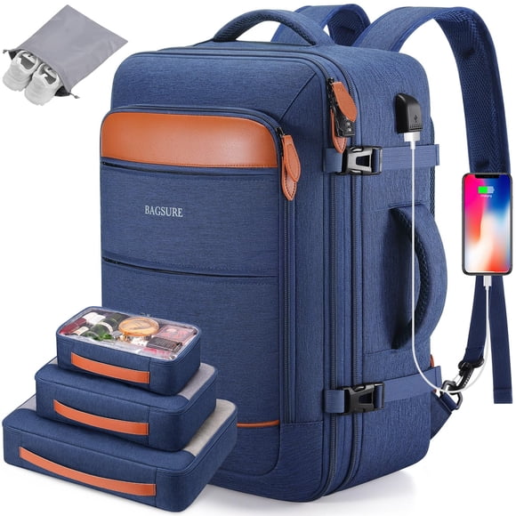 Mochila Bagsure Travel 42L para equipaje de mano con puerto USB
