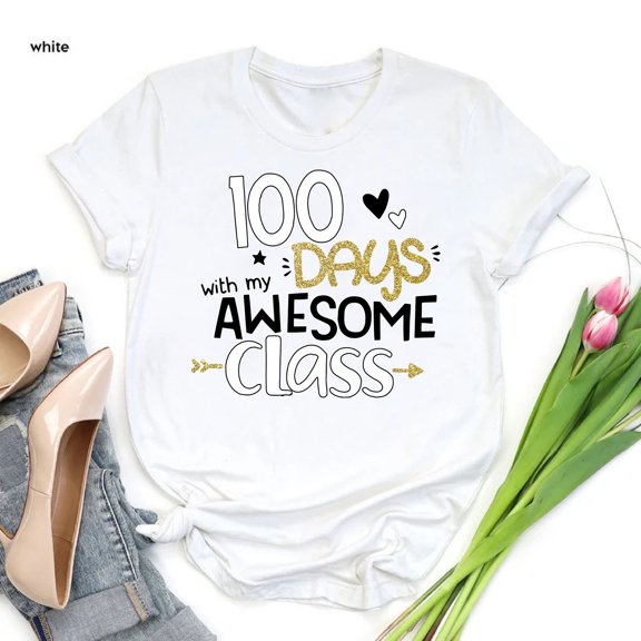 100th Days Teacher Shirt Teacher Appreciation Gift 100th Day Of School Shirt 100 Days With