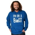 thumbnail image 5 of On A Boat Fishing Cruise Ship Angler Hoodie Sweatshirt Women Men Brisco Brands L, 5 of 6