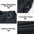 thumbnail image 5 of Men's Winter Pants Fleece Lined Ski Snow Pants Water Resistant 3 Zip Pockets Outdoor Pants, 5 of 6