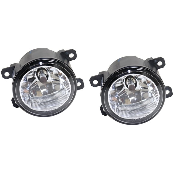 Garage-Pro Front Fog Light Set of 2 Compatible With 2014-2020 Fiat 500L, Fits 2015-2023 Jeep Renegade OE comparable Halogen With bulbs Driver and Passenger Side