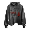 thumbnail image 3 of Clearance Sales Today Deals Prime Women's Fashion Hoodies & Sweatshirts Women's IT'S THE MOST Wonderful TIME Of THE Year Letter Print Fashion Casual Long Sleeve Hoodie Top Sweatshirt With Pockets, 3 of 3