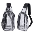 thumbnail image 4 of Clear Shoulder Backpack, Durable Casual Clear Sling Bag  For Stadium, 4 of 8