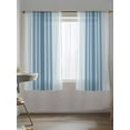 thumbnail image 5 of Minimalist Sheer Curtains 72 Inch Long 2 Panels, Country Haze Blue Gradient Stripe Light Filtering Rod Pocket Semi Sheer Curtains, Sheer Voile Drapes for Living Room Bedroom, 52"x72", 5 of 5
