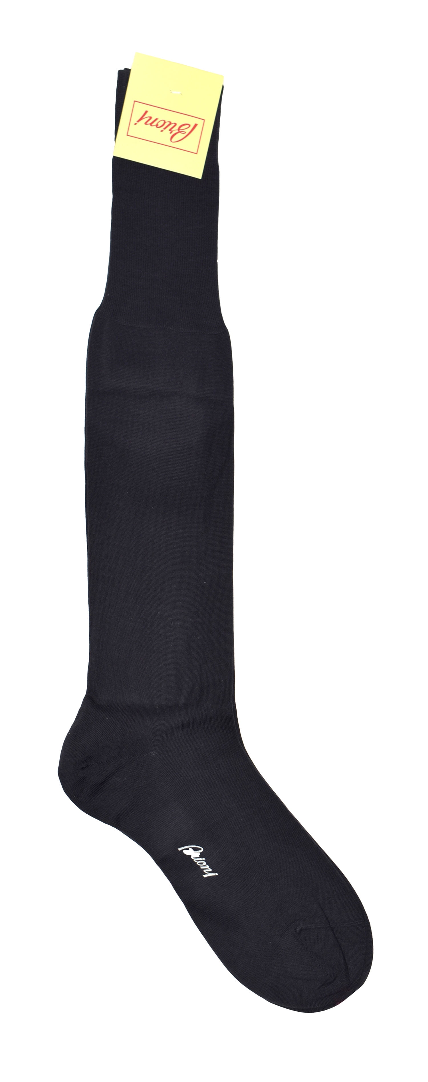 Brioni Men's 100% Cotton Navy Blue Long Socks 