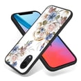 thumbnail image 5 of Feishell Compatible with Samsung Galaxy A03 Core 6.5 inch Flower Pattern Case with Diamond Ring Holder Support Magnetic Car Mount,Shockproof Luxury Glossy Glass Slim Phone Case for Women Girls,B, 5 of 13
