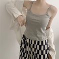 thumbnail image 2 of Lady's Spring And Autumn Pure Cotton Suspenders Beautiful Back Vest Integrated With Chest Pads Wrapped Chest Solid Color Outer Wear Bottoming Short Tube Top, 2 of 5