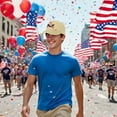 thumbnail image 5 of 250th Anniversary USA Hat, Printing Adjustable USA 250th Anniversary Hat, Patriotic Bald Eagle Baseball Cap D, 5 of 8