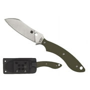 Spyderco Stock Drop Point Fixed Blade 2.95in 8Cr13MoV Blade OD Green G-10 Handles - FB50GPOD