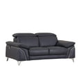thumbnail image 1 of 31" Navy Blue Genuine Italian Leather Loveseat, 1 of 1