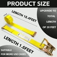 thumbnail image 5 of KJE E-Track Ratchet Straps (4 Pack) - 2" x 20' Heavy Duty Cargo Tie-Downs - 4,500LBS Capacity - for Cargo Vans, Trucks & Trailers - Standard E Track Fitting, 5 of 5