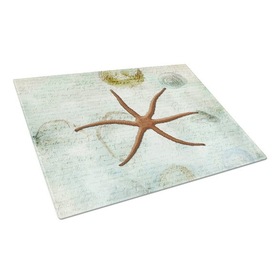 Caroline's Treasures Starfish Glass Cutting Board Large
