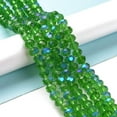 thumbnail image 4 of Electroplate Glass Beads Strands Half Rainbow Plated Faceted Rondelle Medium Sea Green 8x6mm Hole: 1mm about 65~68pcs/strand 15.7~16.1 inch(40~41cm), 4 of 4