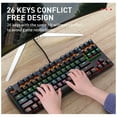 thumbnail image 3 of Computer Keyboard Colorful 87-key Gaming Keyboard Office Mechanical Keyboard white, 3 of 5